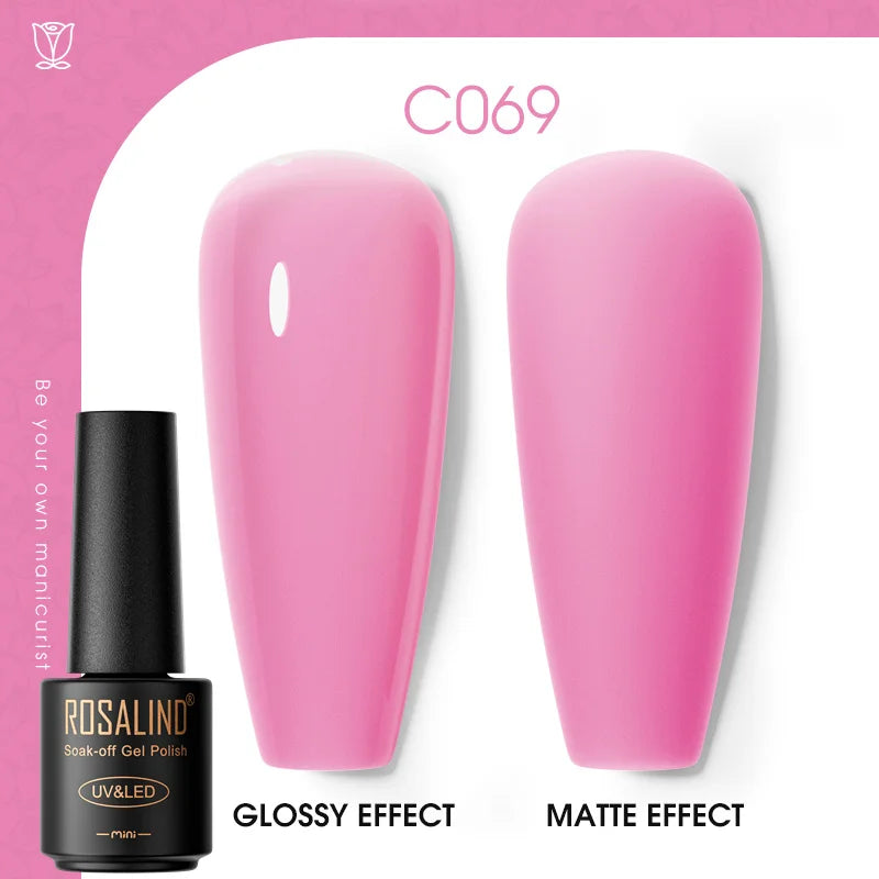 ROSALIND Gel Polish Manicure for Nails Semi Permanent Vernis top coat UV LED Gel Varnish Soak Off Nail Art Gel Nail Polish