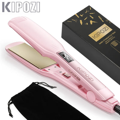 KIPOZI Professional Titanium Flat Iron Hair Straightener | SAMAG
