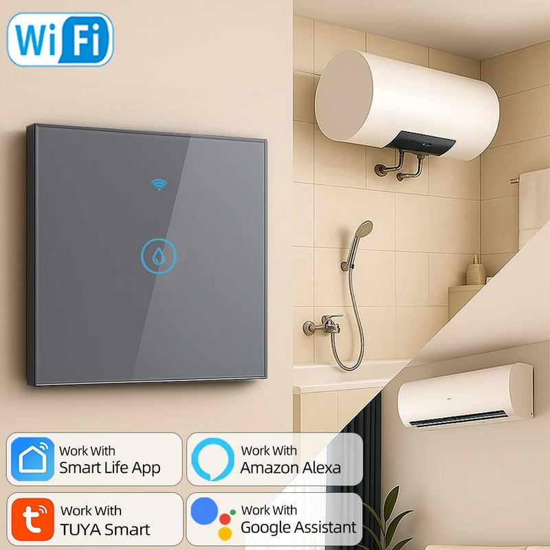 Smart WiFi Boiler Switch 20A/40A for Water Heater & Air Conditioner - Tuya Smart Life App, Works with Alexa & Google Home