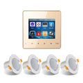Smart Mini Bluetooth Wall Amplifier Home Theater Sound System with Stereo Ceiling Speaker Background Music for Hotel Residential