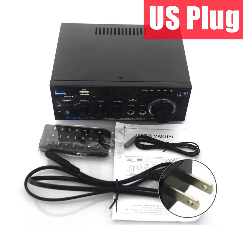 Woopker AK35/AK45/AK45 Pro/AK55 Digital Amplifier Bluetooth Sound Amplifier 2 Channel HIFi FM USB Audio Amp For Home Car Karaoke
