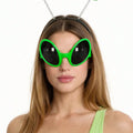 Alien Costume Accessories Set, Novelty Alien Sunglasses + Alien Headband Boppers, Space Theme Party Favors for Halloween Cospla