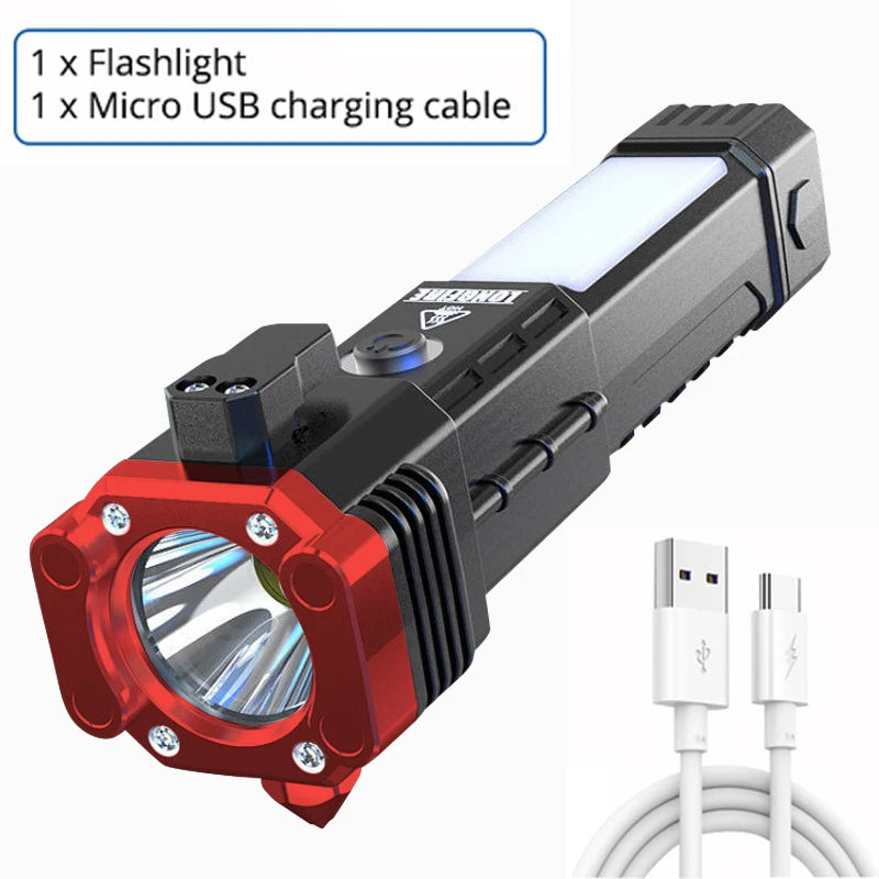 Led Flashlight with Safety Hammer Work Light Emergency - View 9 | SAMAG