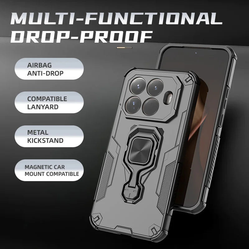For Xiaomi 15T Pro 5G Case Car Magnetic Ring Stand Armor Phone Cases for Xiaomi15T Xiomi Mi15T Mi 15 T T15 Xiaomi15T Back Cover