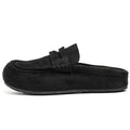 Fashion Comfortable Men's Casual Shoes Leather Loafers Half Slippers Slip-on Lazy Driving Shoes Couple Breathable Walking Shoes