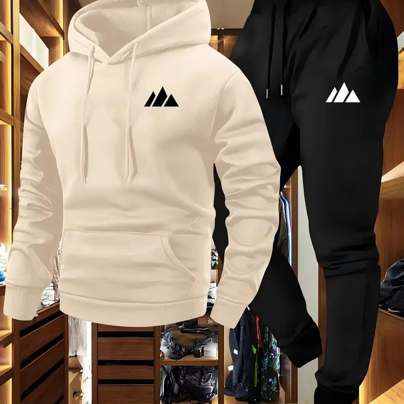 Men's Printed Pullover Hoodie Sweatpants Streetwear | SAMAG