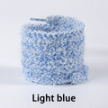Gradient Pastel Fluffy Plush Shoelaces Wide Flat Fuzzy Shoe Laces Soft Thick Shoestrings for Canvas Sneakers Casual Cute Sweet