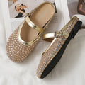 Luxury Shinny Diamond Women Mules Slippers Summer Shoes Crystal Footwear Rhinestones Slip On Brand Mary Jane Sandals Mesh Clogs