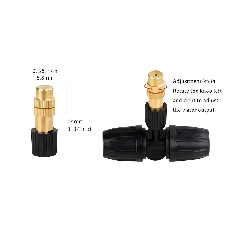 5-20m Garden Watering System Automatic Irrigation Spray Sprinkler System Garden Potted Irrigation Kit Spray Cooling Kit