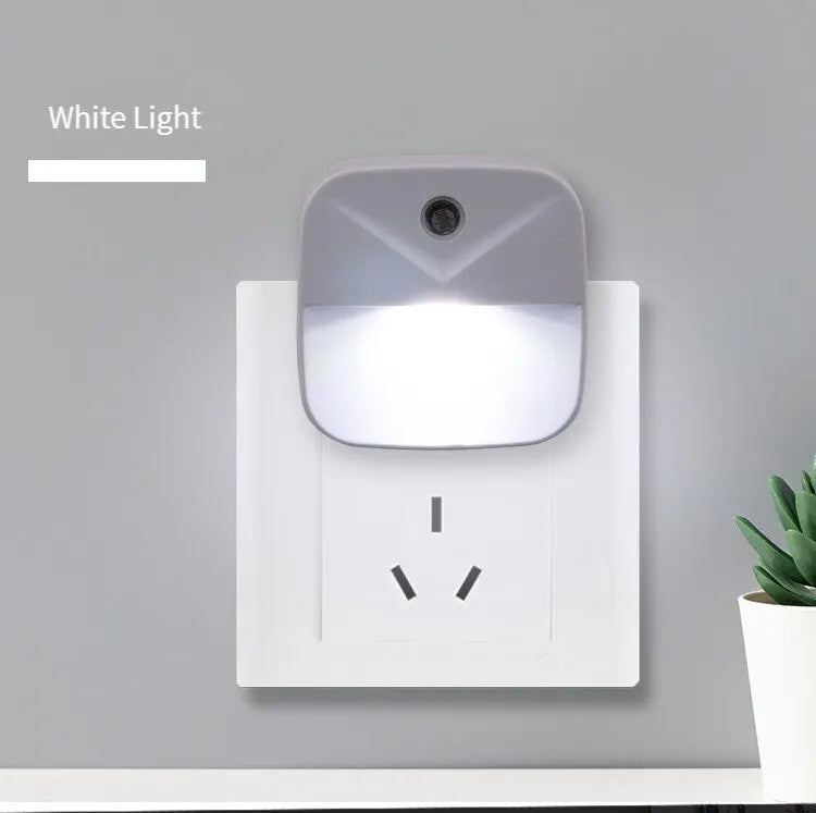 LED Night Light, EU Plug-in Smart Wireless Light Control Sensor Light, 220V Wall Light For Home Corridors, Bathrooms, Hallways