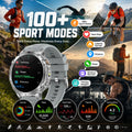 New 1400mAh Big Battery Smart Watch Men Outdoor GPS Flashlight IP68 Waterproof Bluetooth Call AMOLED Military Sports Smartwatch