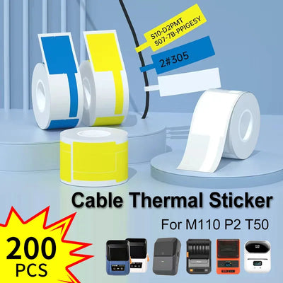 Cable Thermal Printable Label Sticker Roll Self - adhesive | SAMAG