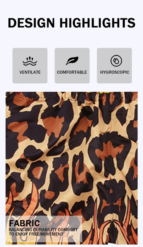 TopFight 2026 Large XXXL Leopard Pattern Boxing Shorts High Waist Muay Thai Pants for Men Women