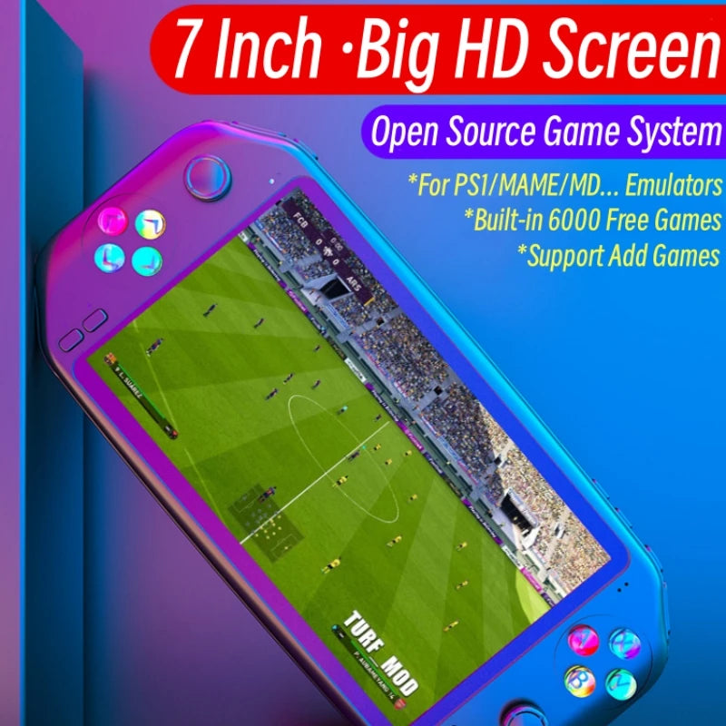 Portable Retro Game Console 7 inch HD Screen Arcade Video Gaming Console Handheld With 7000 Free Games For PS1/MAME Boy Kid Gift