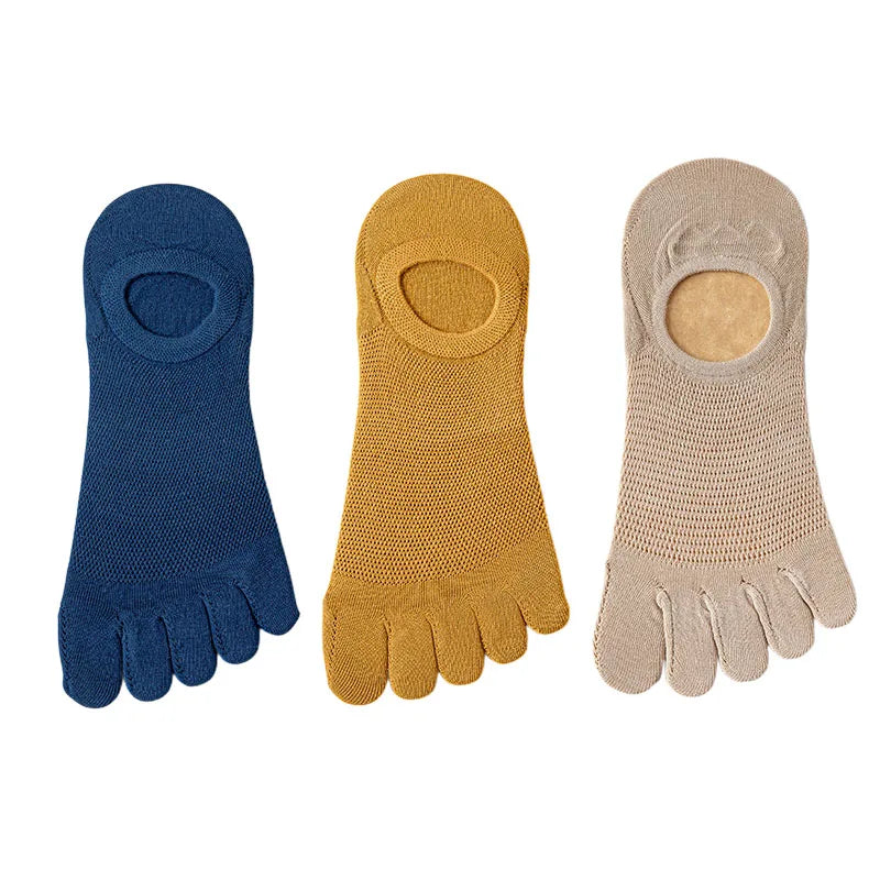 3 Pairs/lot Men's Socks Breathable Sweat Novelty Toe | SAMAG
