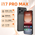 New High Quality i17 Pro Max Original Intelligent 5G Dual Card 7.3" Standby System Global Version 8000mAh Battery
