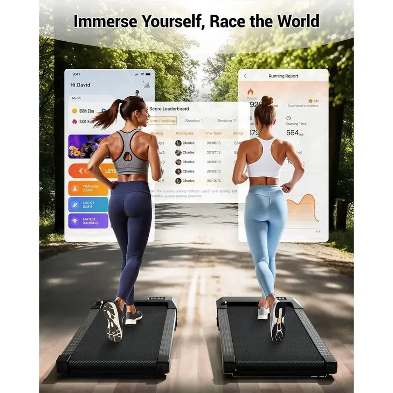 Compact Desk Exercise Treadmill, 6% Manual Tilt, 0.6-3.8 | SAMAG