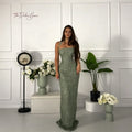 Elegant Green Halter-Neck Strapless Sleeveless | SAMAG