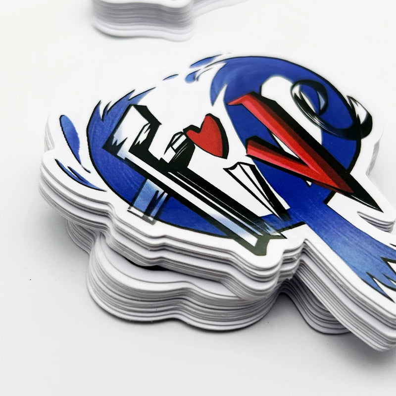 50pcs Custom Stickers PVC Waterproof Die Cut Vinyl Logo Design Brand Laptop Cute Personalized Sticker Glossy Film for Business