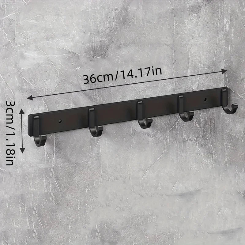 1 Piece Kitchen Facilities Black Aluminum Wall Hook - Perfect For Placing Spatulas And Supplies In The - View 9 | SAMAG