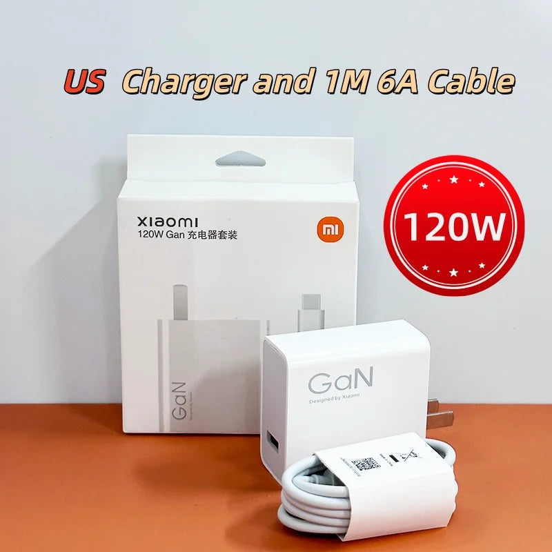 Original Xiaomi Charger 120W 100W Fast Charge Phone Charger USB C Cable for Xiaomi 17 15 14 13 12 14T 13T 12S Pro Lite Redmi