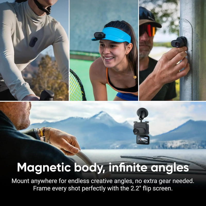 Insta360 GO 3S 4K Mini Action Camera 39g Ultra Light Portable Magnetic Camera FlowState Anti-shake 10m Waterproof Vlog Cam