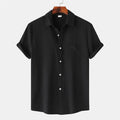 New 9 Color Men's Solid Striped Shirt Summer Fashion | SAMAG