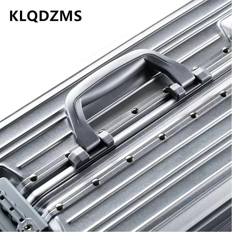 KLQDZMS 20"24"26"29Inch Business Luggage All Aluminum Magnesium Alloy Boarding Box Large Capacity Trolley Case Men's Suitcase