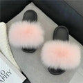 Women Real Raccoon Fur Slides Fluffy Luxury Furry Open Toe Slippers Indoor Outdoor Summer Sandals Non Slip Soft Comfy Sole Cozy