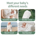 Elinfant 1PC Solid Color Absorbent Baby Hooded Towel 100% Cotton Bath Towel For Bathroom,Pool,Beach