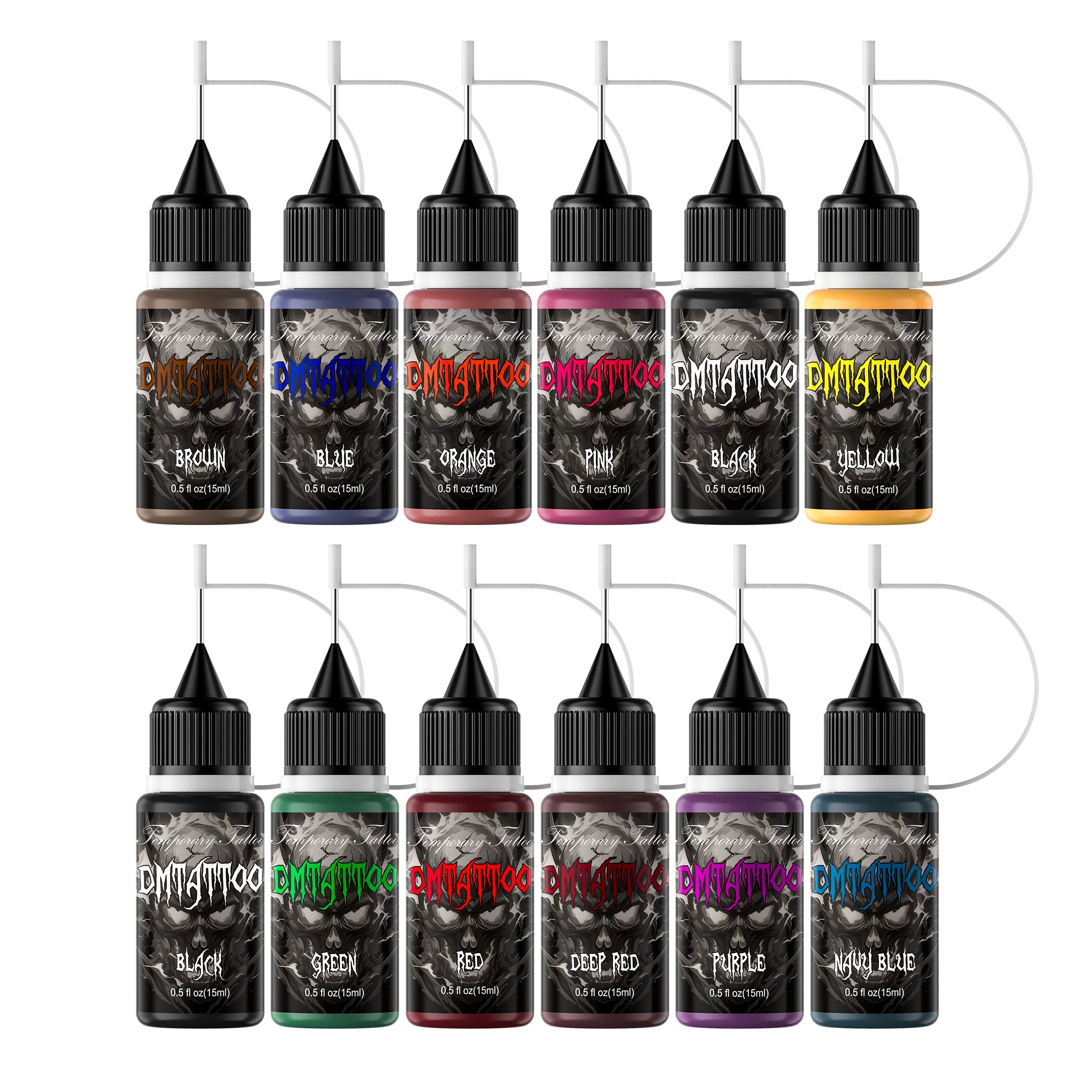DM 1PC Colorful Temporary Juice Tattoo Paste Painless Body Paint Tattoo DIY Fake Tattoo 1 Week without Fading for Women Men