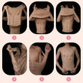 Silicone Muscle Shirt Women Abs Chest Cosplay Costume Fitness Props Fake Abs Six Pack Belly Sculpting Party Performance Clothes