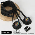 1 Pair Wide Flat Design No-Tie Shoelaces Rotating Buttons Quick-Adjust Quick-Adjust Laces Casual No-Tie Flat Laces Sports Shoes