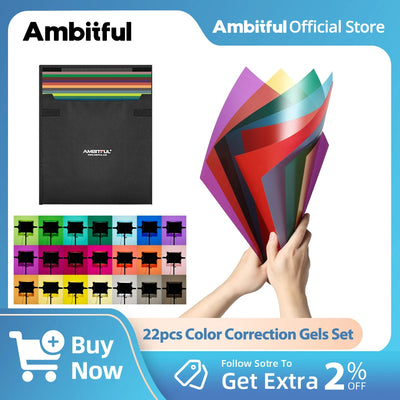 Color Gel Filter Film + Carrying Bag for Video LED Light | SAMAG