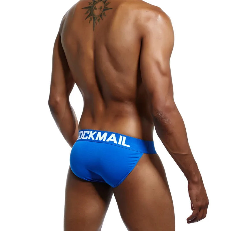 JOCKMAIL brand mens bikini underwear cotton classic basics sexy men briefs U Convex calzoncillos hombre cueca gay men Underpants