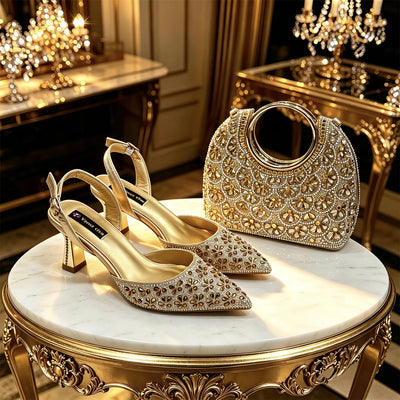 New Italian Pumps and Bag To Party INS Style Pointed | SAMAG