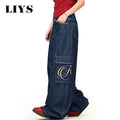Autumn Men's Korean Retro Loose Machete Wide Leg Jeans | SAMAG