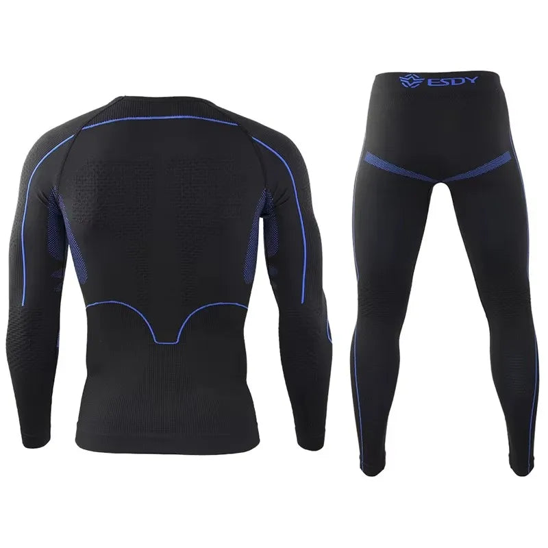 Men Sport Thermal Underwear Suits Outdoor Cycling Compression Sportswear Quick Dry Breathable Clothes Fitness Running Tracksuits