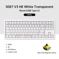 Akko 5087 V3 HE Magnetic Switch Keyboard 80% TKL US Layout Rapid Trigger 0.005mm 8K Type-C Wired Custom Gaming Keyboard Gasket
