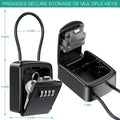 Key Lock Box 4 Digit Combination Safe Waterproof Storage with Removable Chain Security Anti - theft - View 8 | SAMAG
