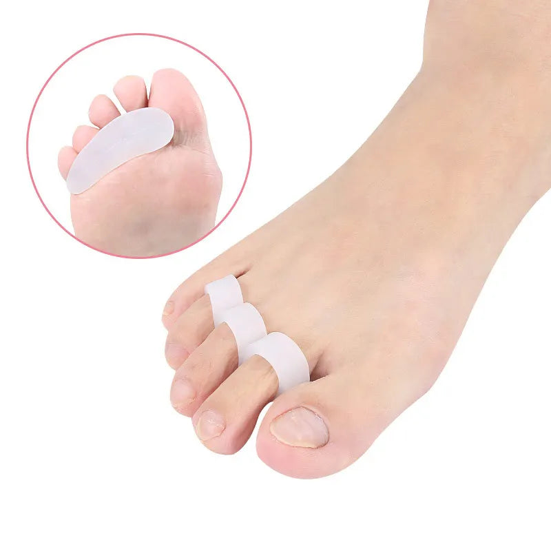 2pcs=1pair Silicone Bunion Guard Foot Care Straightener Orthopedic Toe Separators Finger Correction Spreader Protector Pad