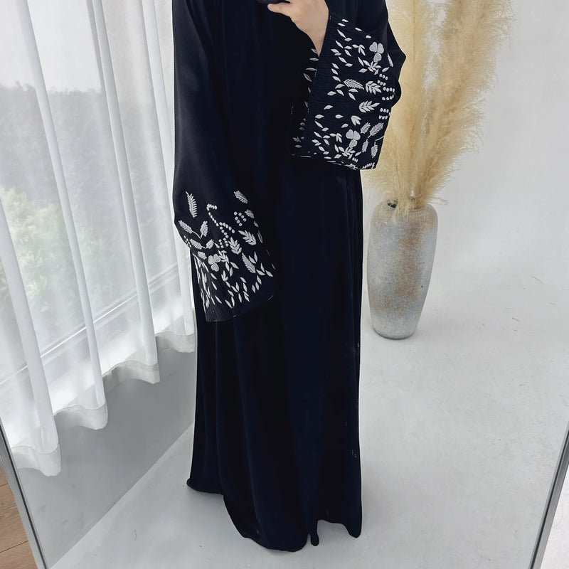 Turkey Emboridery Abaya for Women Dress Morocco Dubai Islam Vestidos Eid Muslim Arab Long Robe Ramadan Kaftan Abayas Jalabiya