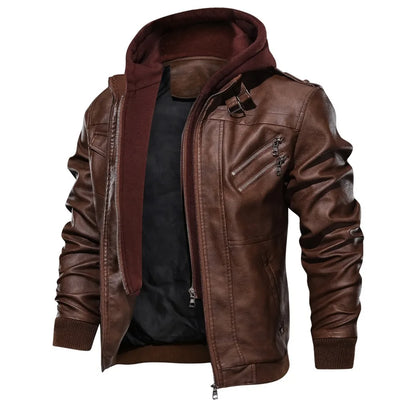 Leather Vintage Locomotive PU Jacket Autumn And Winter | SAMAG