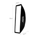 Godox Softbox 22x90cm 9'x 35' Honeycomb Grid Portable Rectangular Softbox Soft Box with Bowens Mount for Studio Flash