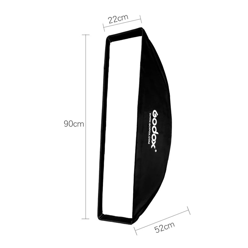 Godox Softbox 22x90cm 9'x 35' Honeycomb Grid Portable Rectangular Softbox Soft Box with Bowens Mount for Studio Flash
