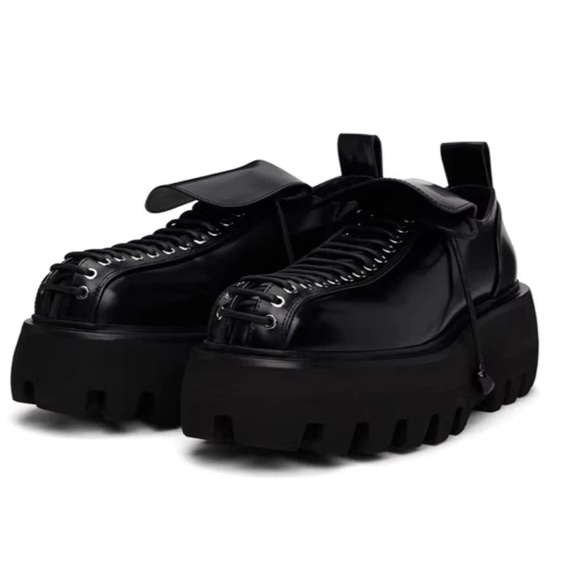 Genuine Leather England Wide Version Derby Shoes Men's Dress Shoes Commuting Comfortable Breathable Casual Tooling Shoes Strap