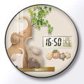 Modern wall clock for living room, home use, creative, silent, drill-free wall-mounted decorative painting electronic clock