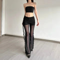 Sylcue Sexy See Through Long Pant Women High Waist - View 4 | SAMAG