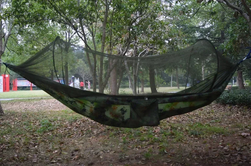 Outdoor Camping Hammock Hanging Bed with Mosquito Net