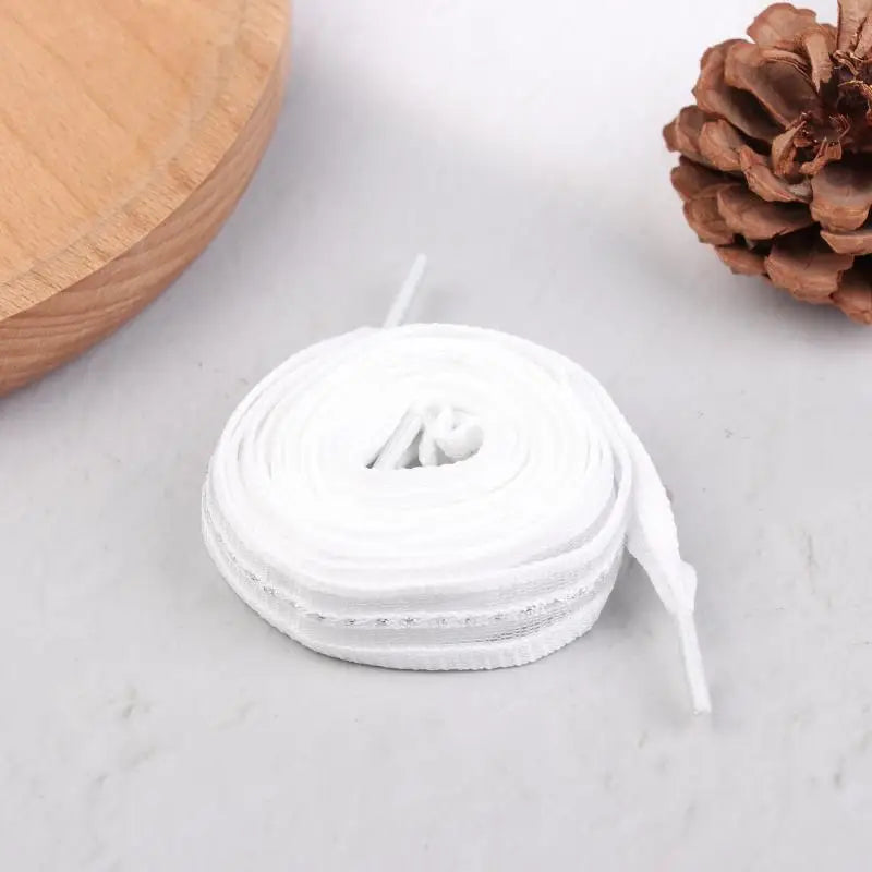 2cm Bow Wide Flat Shoelaces Fish Silk Transparent Striped Shoelaces Sneaker Black Sport Training Shoes Casual Shoes Laces